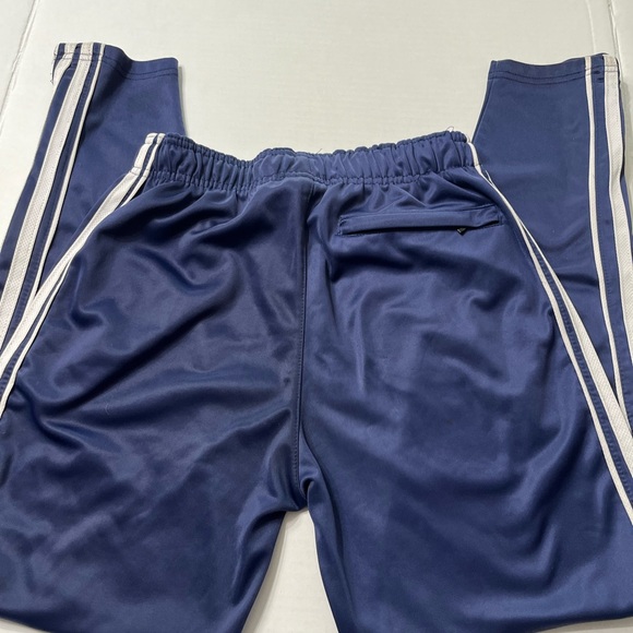 MIK Small Joggers Track Pants Blue 3 White Lines Elastic Waist, 3 - Picture 6 of 9